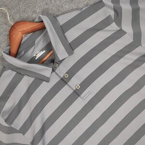 Under Armour Heatgear XL Golf Polo Shirt Mens Gray Striped Short Sleeve